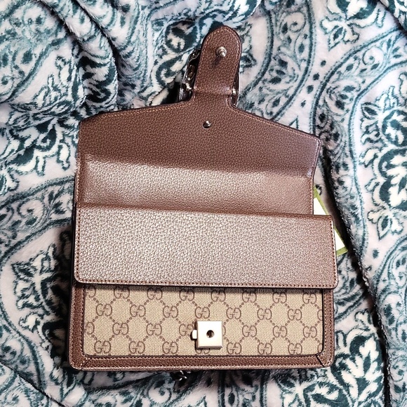 Gucci brown and tan signature charry mar handbag - Picture 4 of 16